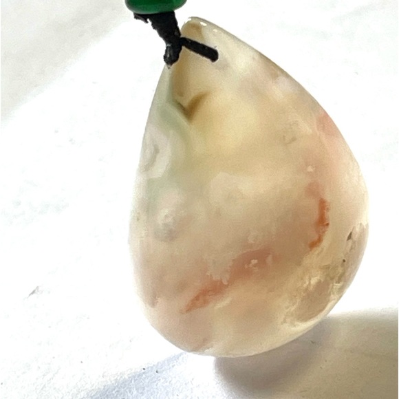 Natural Flower Agate Pendant with Cord Necklace Crystal Gemstone - Picture 9 of 13